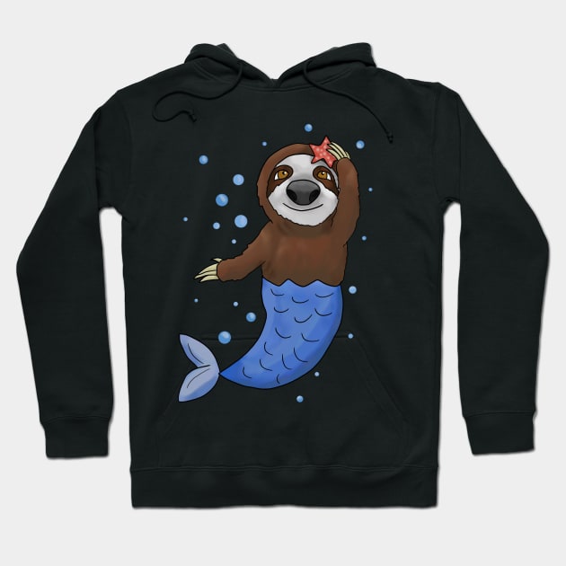 Sloth - mermaid Hoodie by Antiope